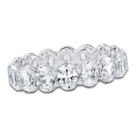 Chosen Certified Oval-Cut Diamond Eternity Band 4-1/2 to 5-3/8 ct tw Platinum