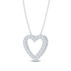 Thumbnail Image 2 of Jared Signature Lab-Grown Diamond Heart Outline Necklace 1/2 ct tw 14K White Gold