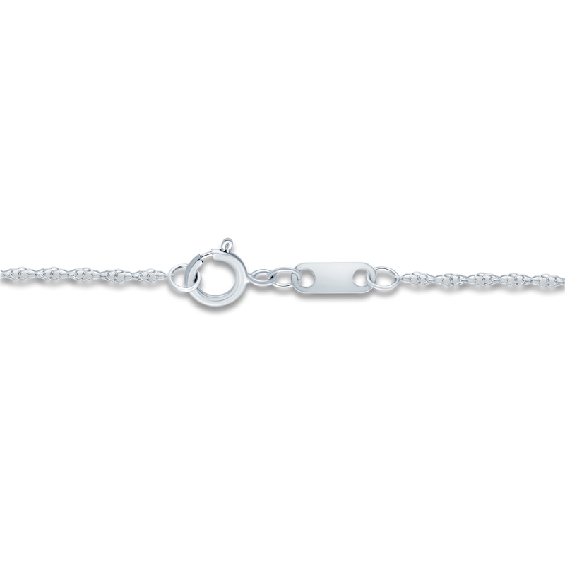 Main Image 4 of Jared Signature Lab-Grown Diamond Heart Outline Necklace 1/2 ct tw 14K White Gold