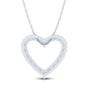 Thumbnail Image 3 of Jared Signature Lab-Grown Diamond Heart Outline Necklace 1 ct tw 14K White Gold