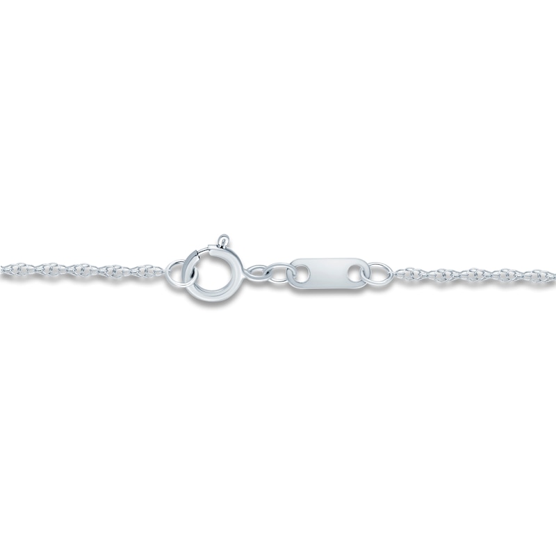 Main Image 4 of Jared Signature Lab-Grown Diamond Heart Outline Necklace 1 ct tw 14K White Gold