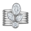 Thumbnail Image 3 of Jared Signature Multi-Shape Lab-Grown Diamond Bezel-Set Ring 2-1/2 ct tw Sterling Silver