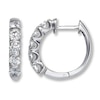 Thumbnail Image 0 of Diamond Hoop Earrings 2 ct tw Round-cut 14K White Gold