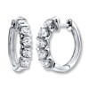 Thumbnail Image 1 of Diamond Hoop Earrings 2 ct tw Round-cut 14K White Gold