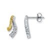 Thumbnail Image 1 of Diamond Earrings Diamond Accents 10K Two-Tone Gold