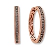 Thumbnail Image 1 of Le Vian Chocolate Diamonds 5/8 ct tw Hoop Earrings 14K Strawberry Gold