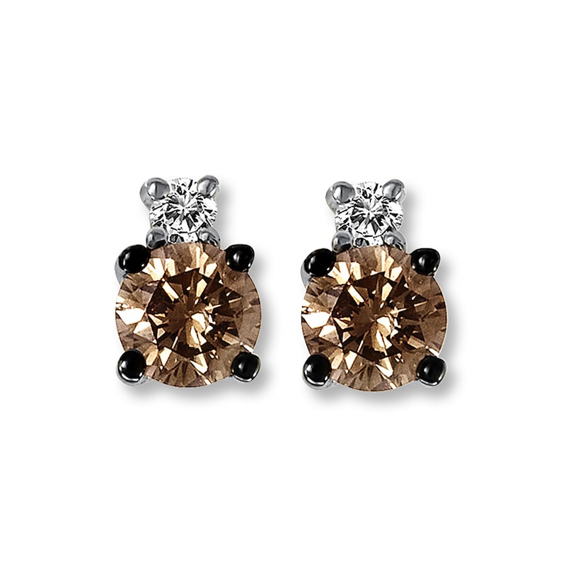 Main Image 1 of Le Vian Chocolate Diamonds 1/3 ct tw Earrings 14K Vanilla Gold