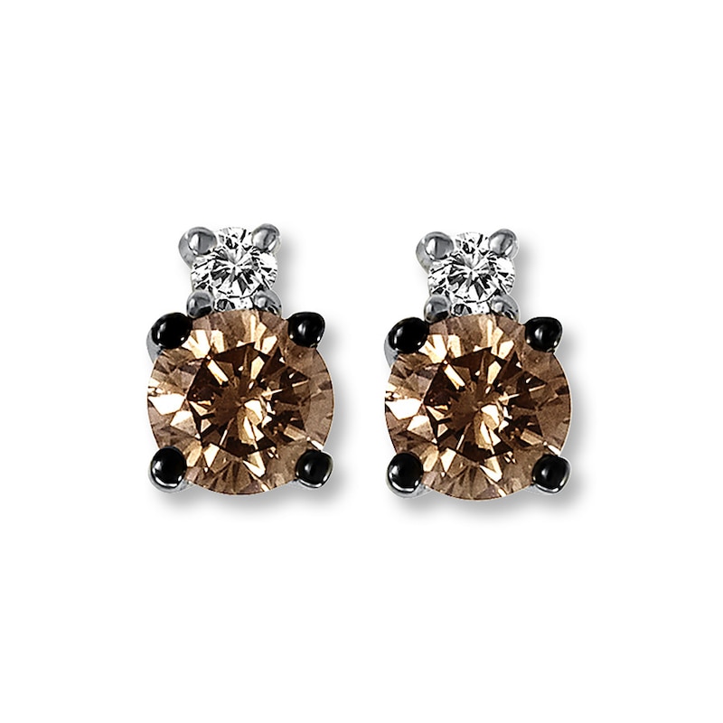 Le Vian Chocolate Diamonds 1/3 ct tw Earrings 14K Vanilla Gold