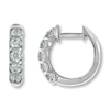 Hearts Desire Hoops 1 ct tw Diamonds 18K White Gold Earrings