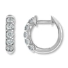 Thumbnail Image 0 of Diamond Hoops 1 ct tw Round 18K White Gold Earrings