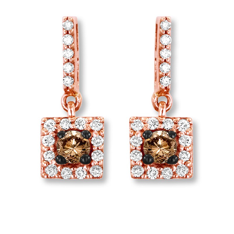 Main Image 1 of Le Vian Earrings 3/8 ct tw Diamonds 14K Strawberry Gold