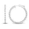 Thumbnail Image 1 of Diamond Hoop Earrings 2-1/2 ct tw Round 14K White Gold