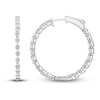 Thumbnail Image 0 of Diamond Hoop Earrings 2-1/2 ct tw Round 14K White Gold