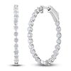 Thumbnail Image 1 of Diamond Hoop Earrings 2-1/2 ct tw Round 14K White Gold