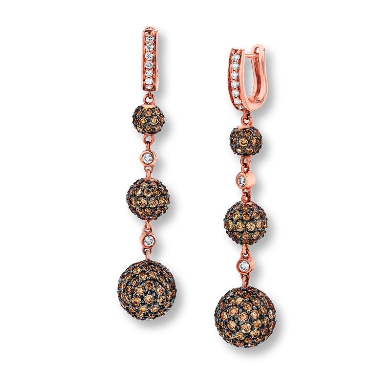 Main Image 1 of Le Vian Earrings 6 carats tw Diamonds 14K Strawberry Gold