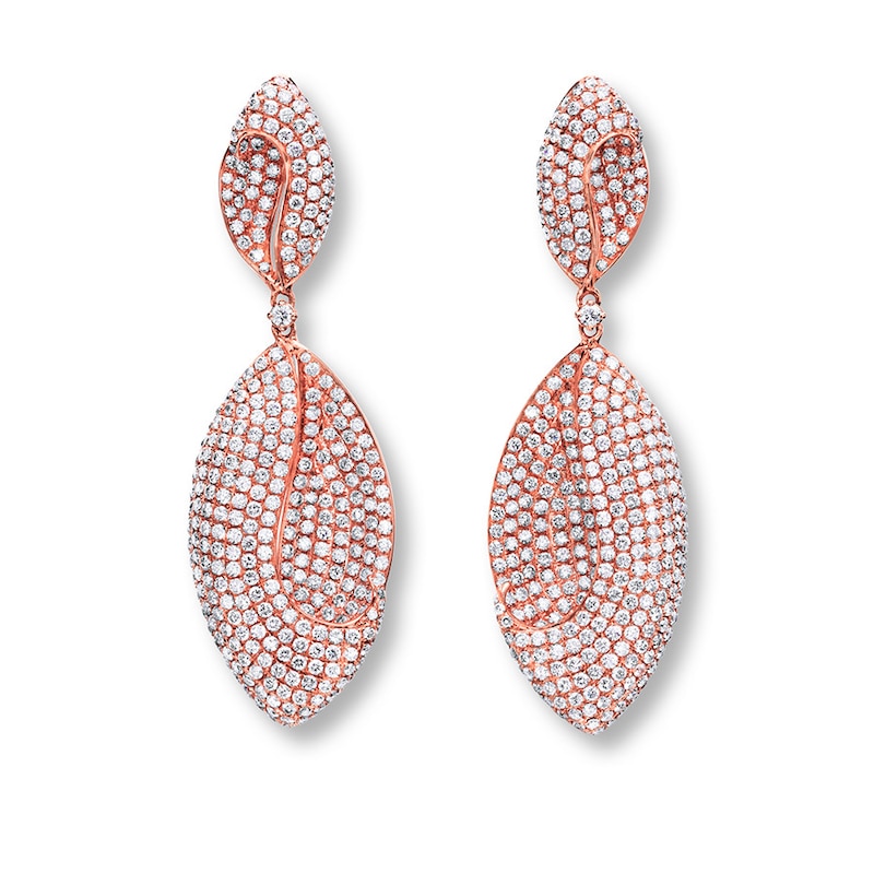 Le Vian Earrings 3-1/2 Carats tw Diamonds 14K Strawberry Gold