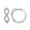 Infinity Hoop Earrings 1/3 ct tw Diamonds 10K White Gold