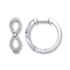 Thumbnail Image 1 of Infinity Hoop Earrings 1/3 ct tw Diamonds 10K White Gold