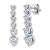 Thumbnail Image 1 of Diamond Dangle Earrings 1 ct tw Round 14K White Gold