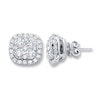 Thumbnail Image 0 of Diamond Earrings 2 ct tw Round-cut 14K White Gold 11mm (I/2)