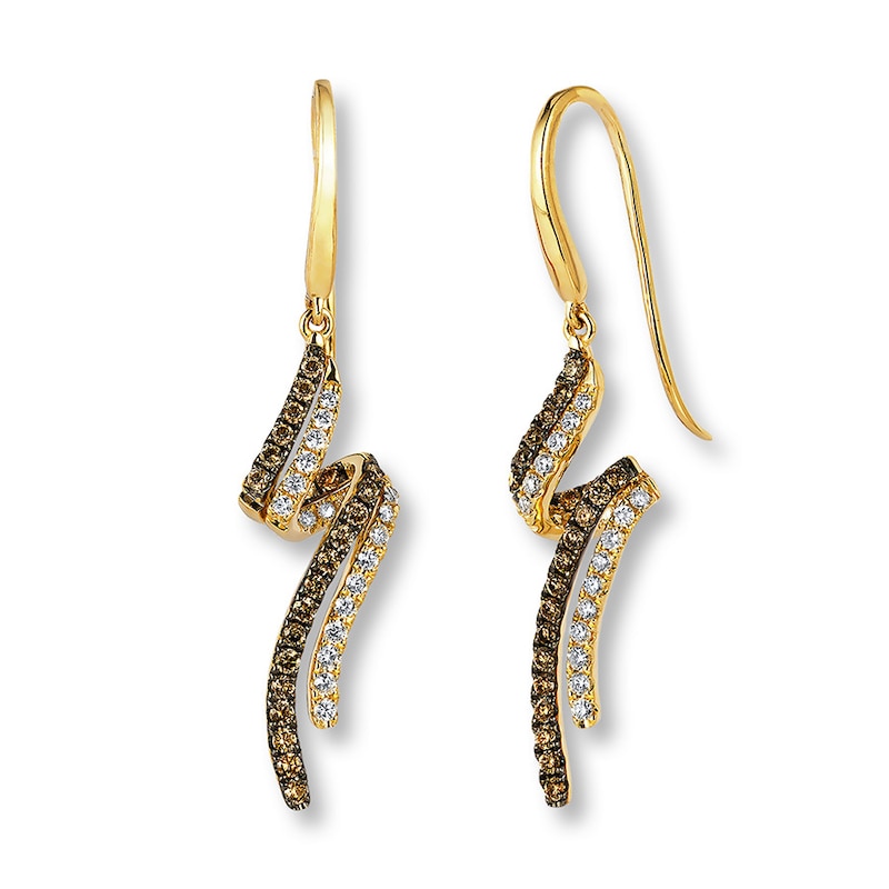 Main Image 1 of Le Vian Chocolate Diamonds 7/8 ct tw Earrings 14K Honey Gold