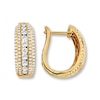 Diamond Earrings 1-1/5 ct tw Round-cut 14K Yellow Gold