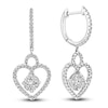 Thumbnail Image 1 of Heart Earrings 3/4 ct tw Diamonds 14K White Gold