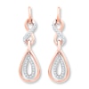 Thumbnail Image 0 of Diamond Infinity Earrings 1/6 ct tw Round-cut 10K Rose Gold