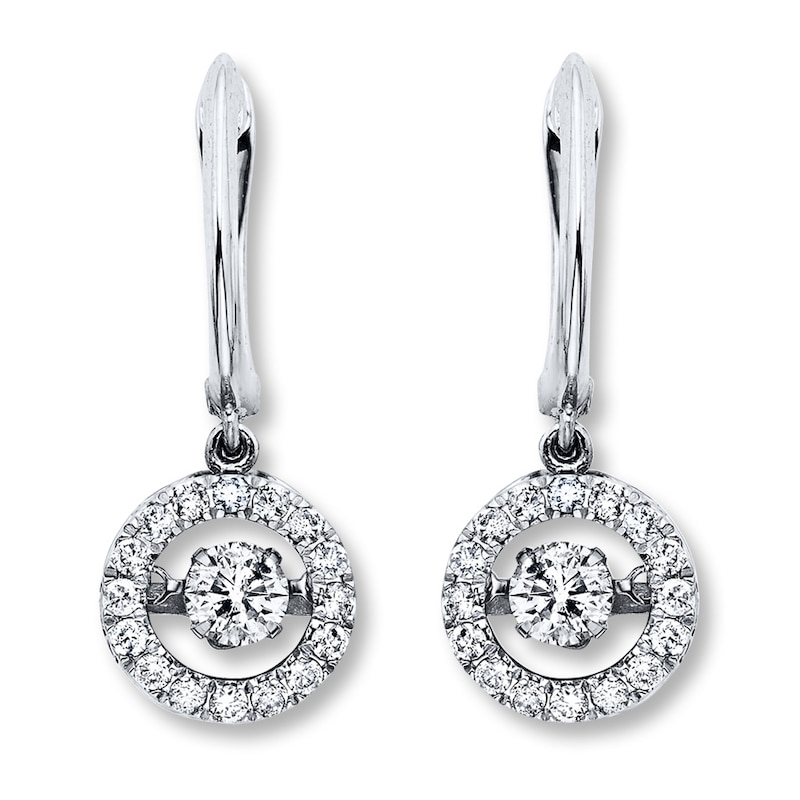 Diamonds in Rhythm 1-1/2 ct tw Earrings 14K White Gold