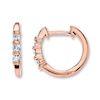 Thumbnail Image 0 of Diamond Hoop Earrings 1/5 ct tw Round-cut 10K Rose Gold