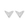 Diamond Chevron Earrings 1/15 ct tw Round-cut 10K White Gold