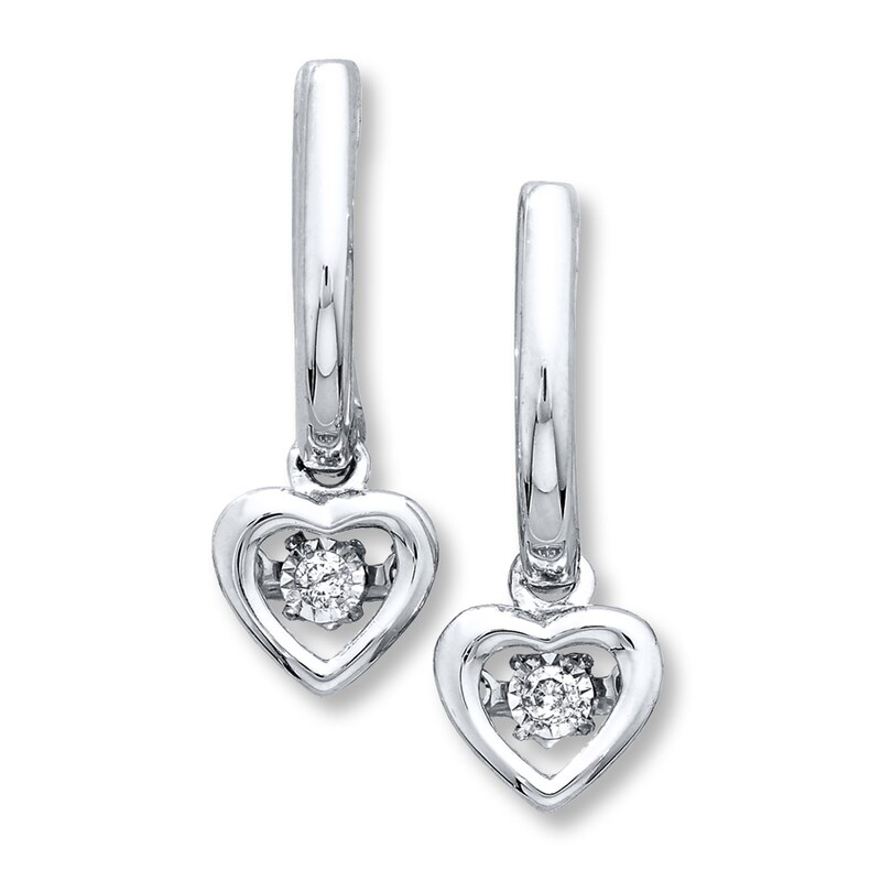 Diamonds in Rhythm 1/20 ct tw Earrings Sterling Silver