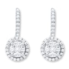 Thumbnail Image 0 of Diamond Drop Earrings 3/4 carat tw 14K White Gold