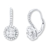 Thumbnail Image 2 of Diamond Drop Earrings 3/4 carat tw 14K White Gold