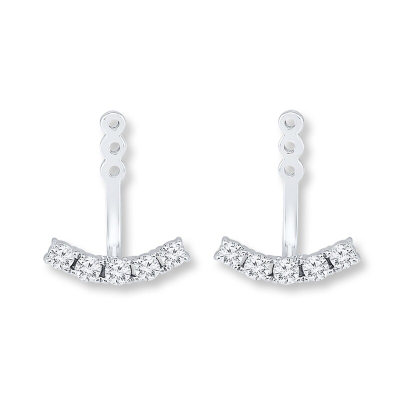 Earring Jackets 1 2 Ct Tw Diamonds 10k White Gold Jared Earring Jackets 1 2 Ct Tw Diamonds 10k White Gold Jared