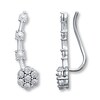 Thumbnail Image 0 of Earring Climbers 1/20 ct tw Diamonds Sterling Silver