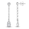 Thumbnail Image 1 of Diamond Drop Earrings 1 ct tw Round-cut 14K White Gold