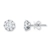 Thumbnail Image 1 of Diamond Earrings 1 ct tw Round-cut 14K White Gold