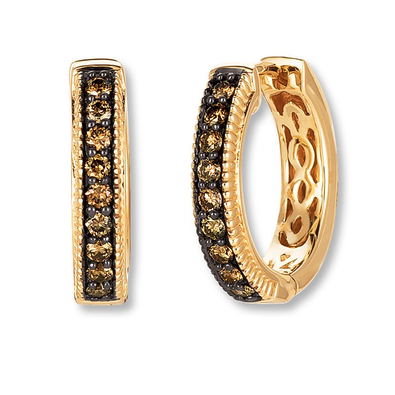 Main Image 1 of Le Vian Chocolate Diamond Earrings 1/3 carat tw 14K Honey Gold