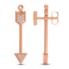 Arrow Front-Back Earrings 1/8 ct tw Diamonds 10K Rose Gold