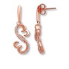 Thumbnail Image 0 of Open Heart Earrings 1/10 ct tw Diamonds 10K Rose Gold