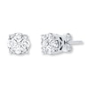Thumbnail Image 2 of Diamond Earrings 1/2 ct tw Round-cut 10K White Gold