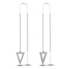 Thumbnail Image 1 of Diamond Threader Earrings 1/6 ct tw Round-cut 10K White Gold