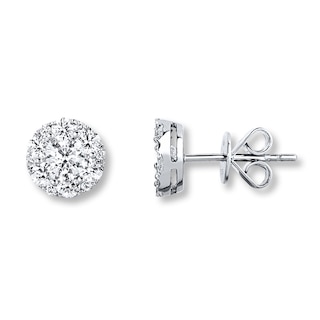Diamond Earrings 1-1/3 ct tw Round-cut 14K White Gold | Jared