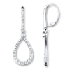 Thumbnail Image 0 of Diamond Drop Earrings 1-1/2 ct tw Round-cut 14K White Gold