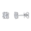 Thumbnail Image 0 of Diamond Earrings 3/4 ct tw Emerald-cut 14K White Gold