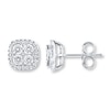 Thumbnail Image 0 of Diamond Earrings 1 carat tw Round-cut 14K White Gold