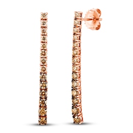 Le Vian Chocolate Ombre Earrings 1-1/3 ct tw Diamonds 14K Gold