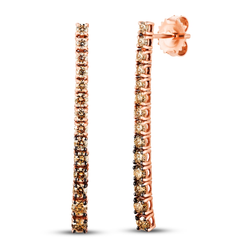 Main Image 1 of Le Vian Chocolate Ombre Earrings 1-1/3 ct tw Diamonds 14K Gold