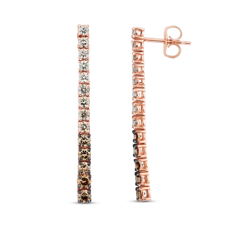 Main Image 2 of Le Vian Chocolate Ombre Earrings 1-1/3 ct tw Diamonds 14K Gold